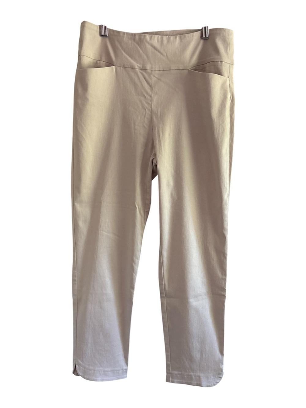 J McLaughlin Tan Cropped Ankle Pull On Pant Sz 8